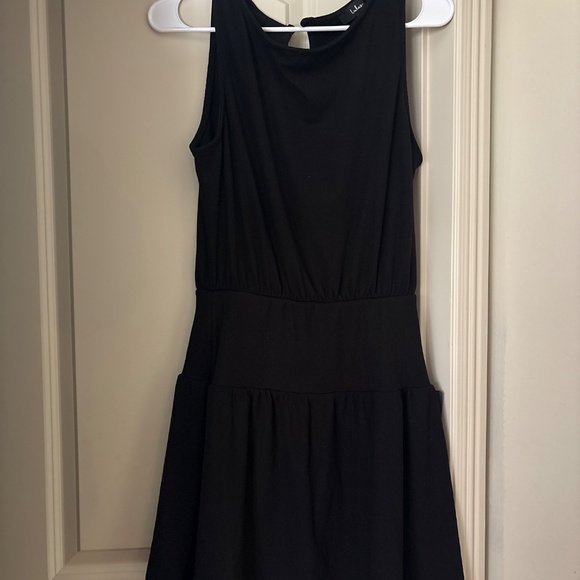 Lulus Junie Black Ribbed Knit Boat Neck Mini Dress - Size S - Picture 2 of 2